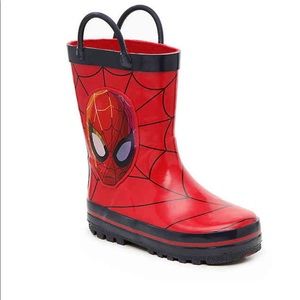 rain boots spiderman